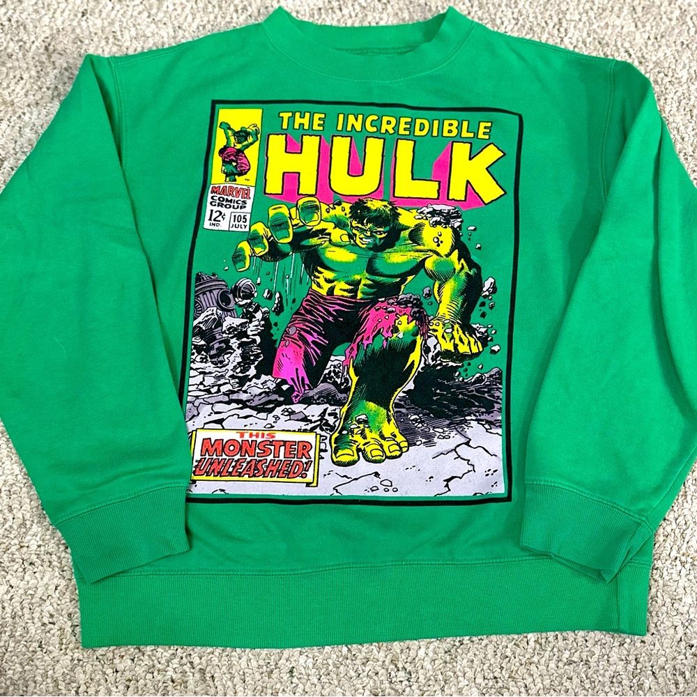 The Incredible Hulk Sweatshirt Marvel Comics Silver Age #105 Cover Superhero S/M